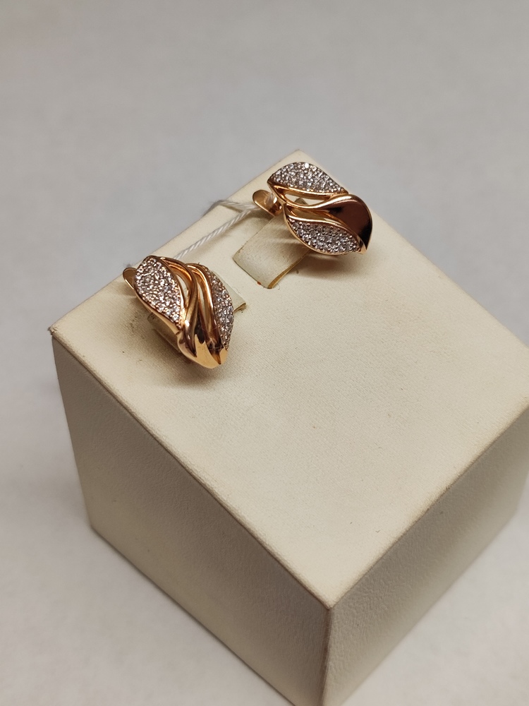 СКМИ585 СЕРЬГИ С КАМНЯМИ (Au 585)