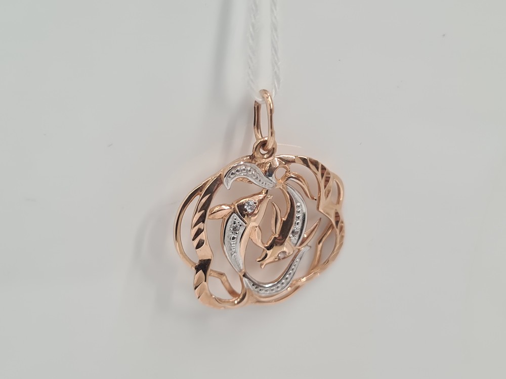 ПОДВЕСКА ЗНАК ЗОДИАКА РЫБЫ Au 585