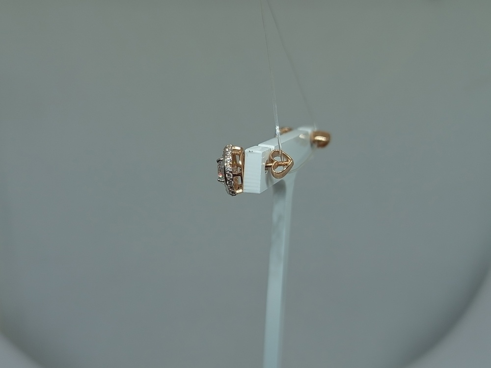 СЕРЬГИ ПУСЕТЫ с камнями (Au 585)