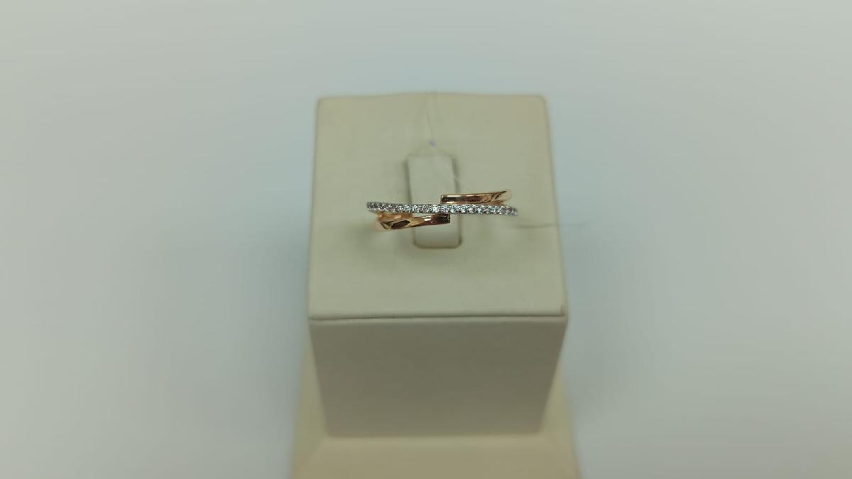 КОЛЬЦО С КАМНЯМИ (Au 585)