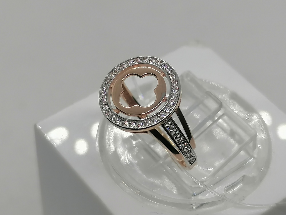 КОЛЬЦО С КАМНЯМИ (Au 585)