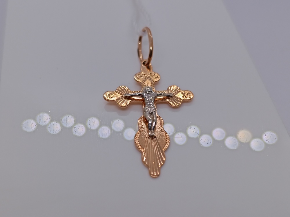 ПОДКБК585 ПОДВЕСКА КРЕСТ БЕЗ КАМНЯ (Au 585)