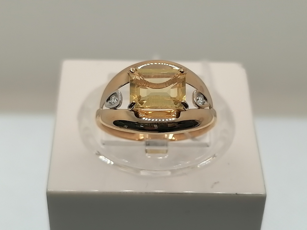 КОЛЬЦО С КАМНЯМИ (Au 585)