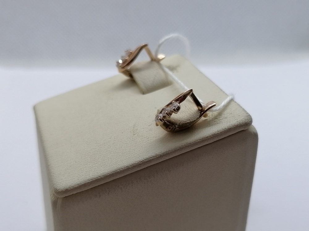 СКМИ585 СЕРЬГИ С КАМНЯМИ (Au 585)