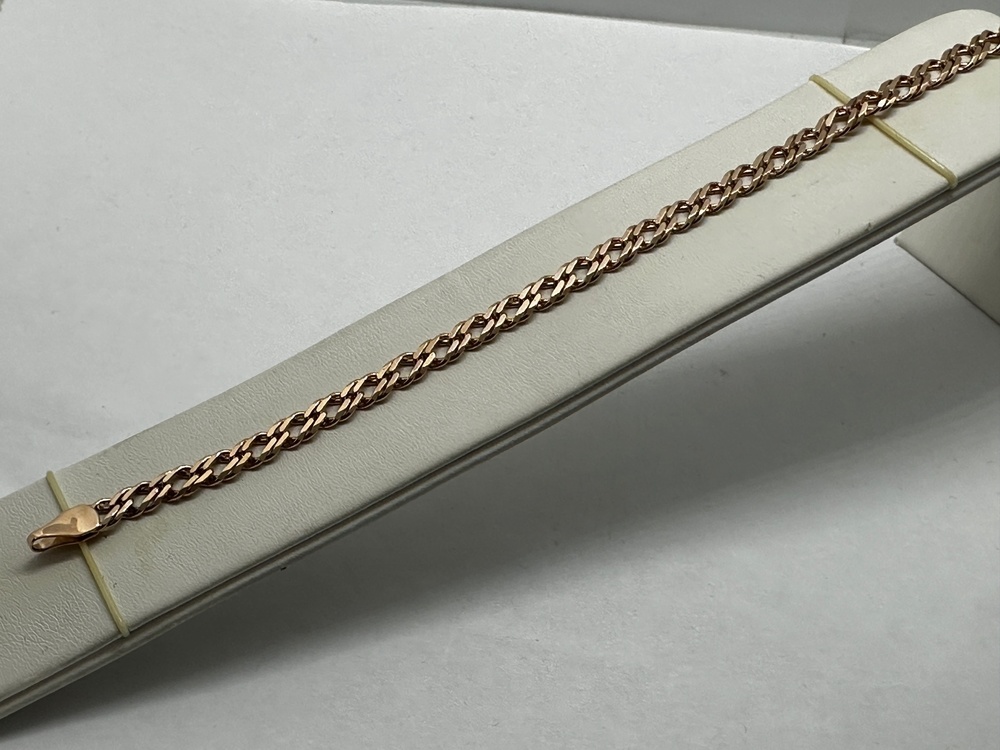 БРАСЛЕТ ПОЛНОВЕСНЫЙ Ромб двойной Au 585