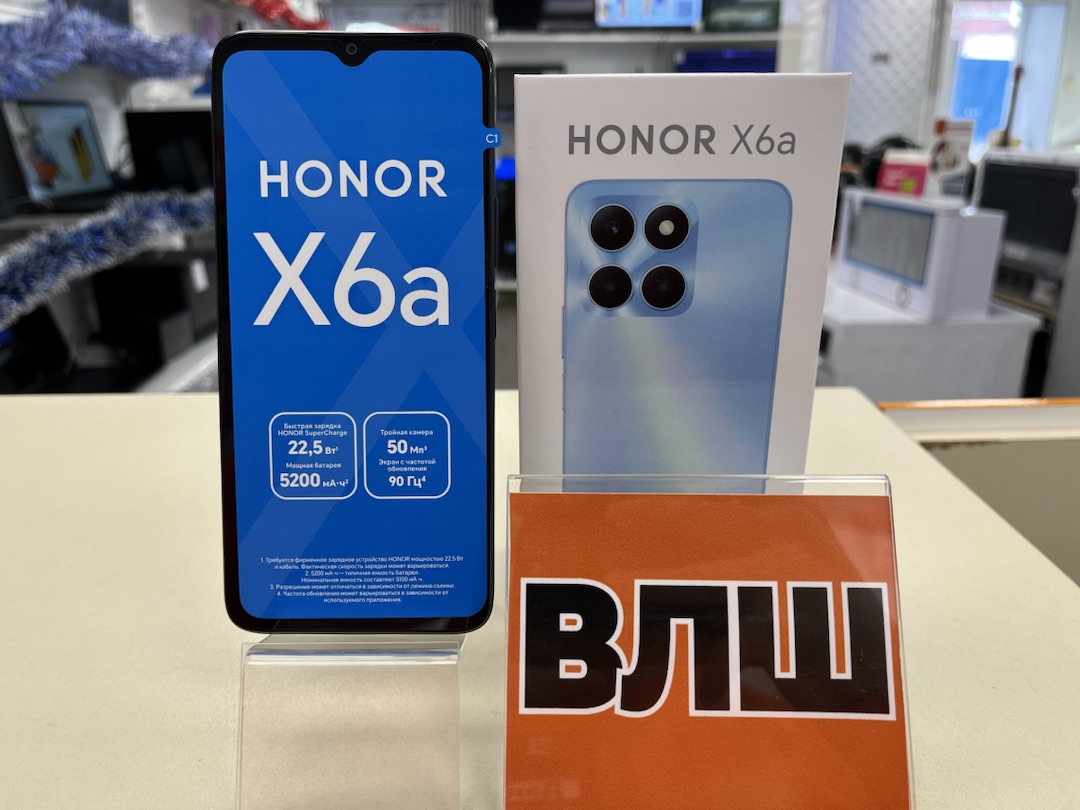 Смартфон Honor X6A 6/128 1000031875645 в Волгограде - купить в интернет- магазине ювелирных украшений и дисконт техники «Золотой Стандарт»