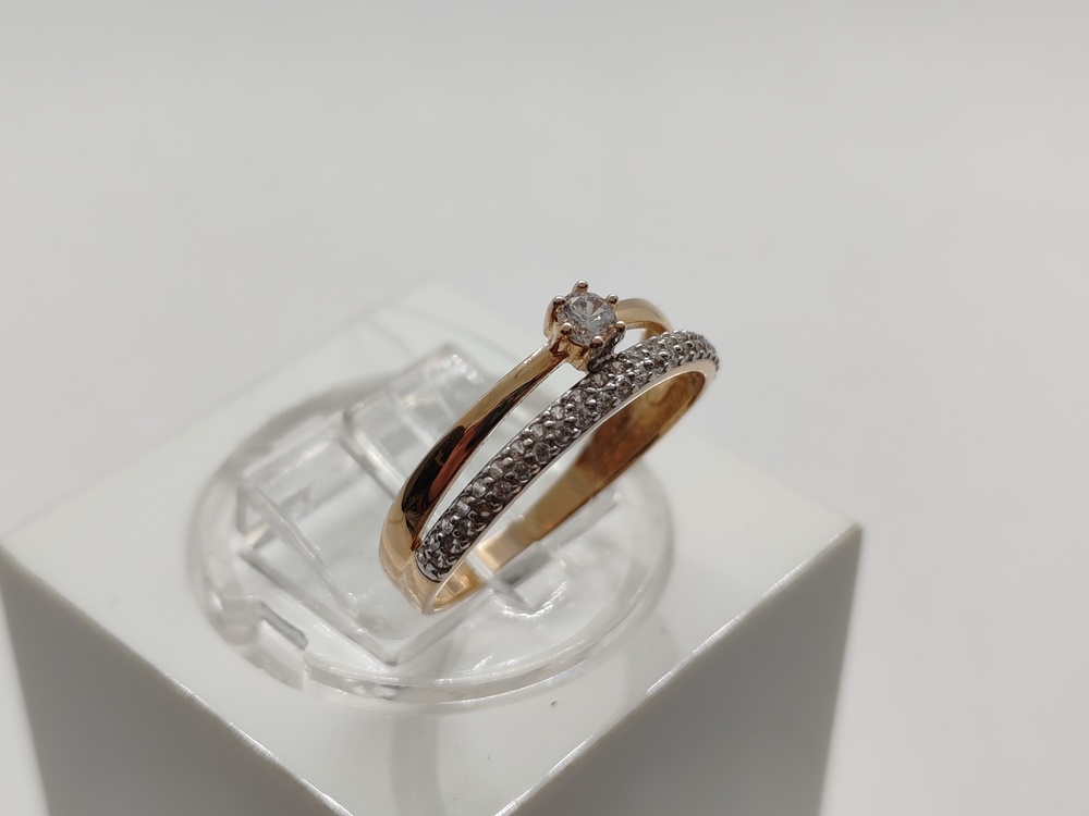 КОЛЬЦО С КАМНЯМИ (Au 585)