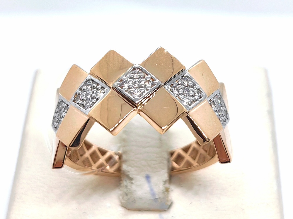 КОЛЬЦО С КАМНЯМИ (Au 585)