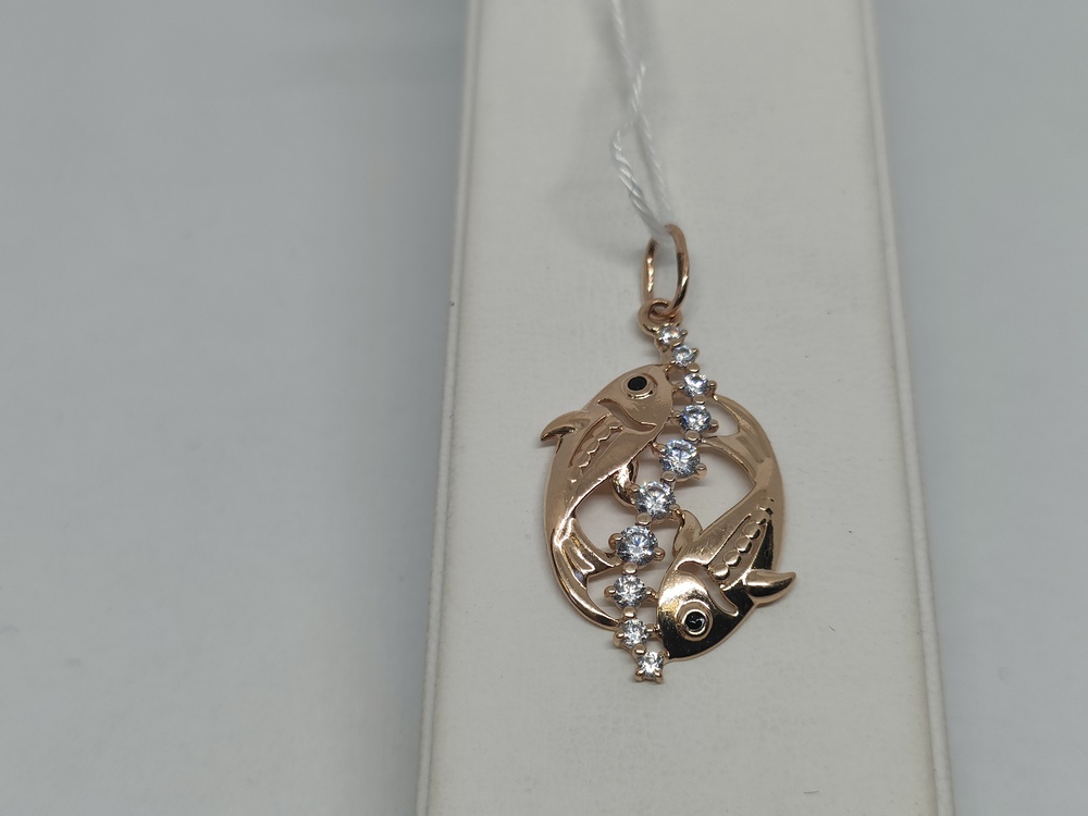 ПОДВЕСКА ЗНАК ЗОДИАКА РЫБЫ Au 585