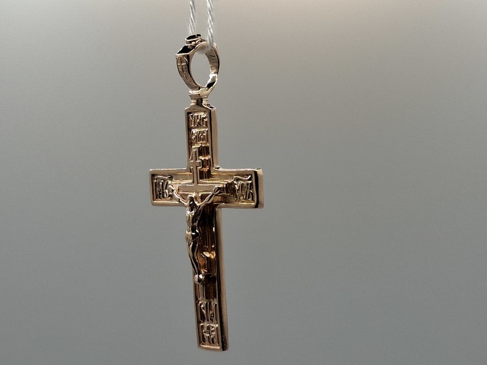 ПОДКБК585 ПОДВЕСКА КРЕСТ БЕЗ КАМНЯ (Au 585)