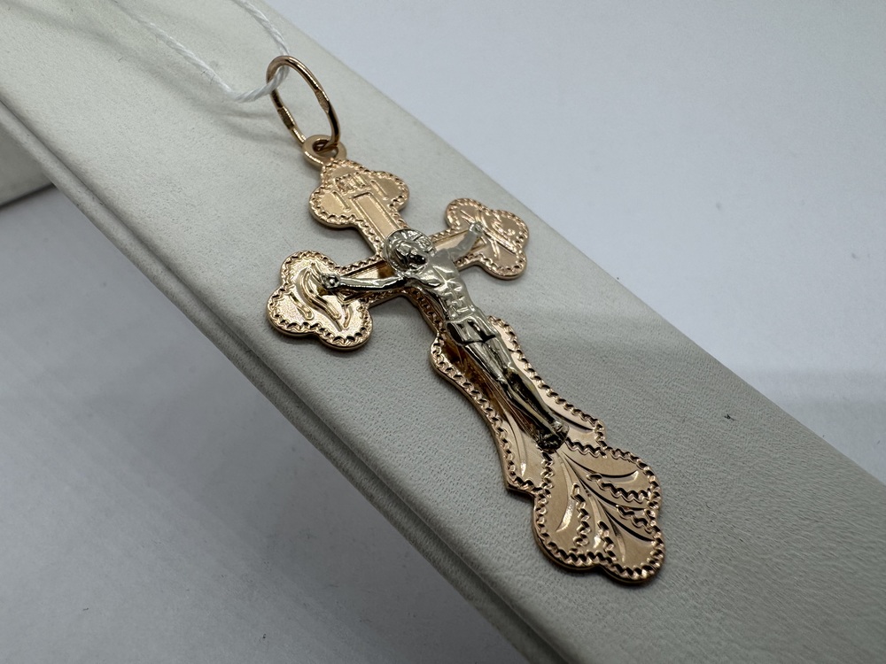 ПОДВЕСКА КРЕСТ БЕЗ КАМНЯ (Au 585)