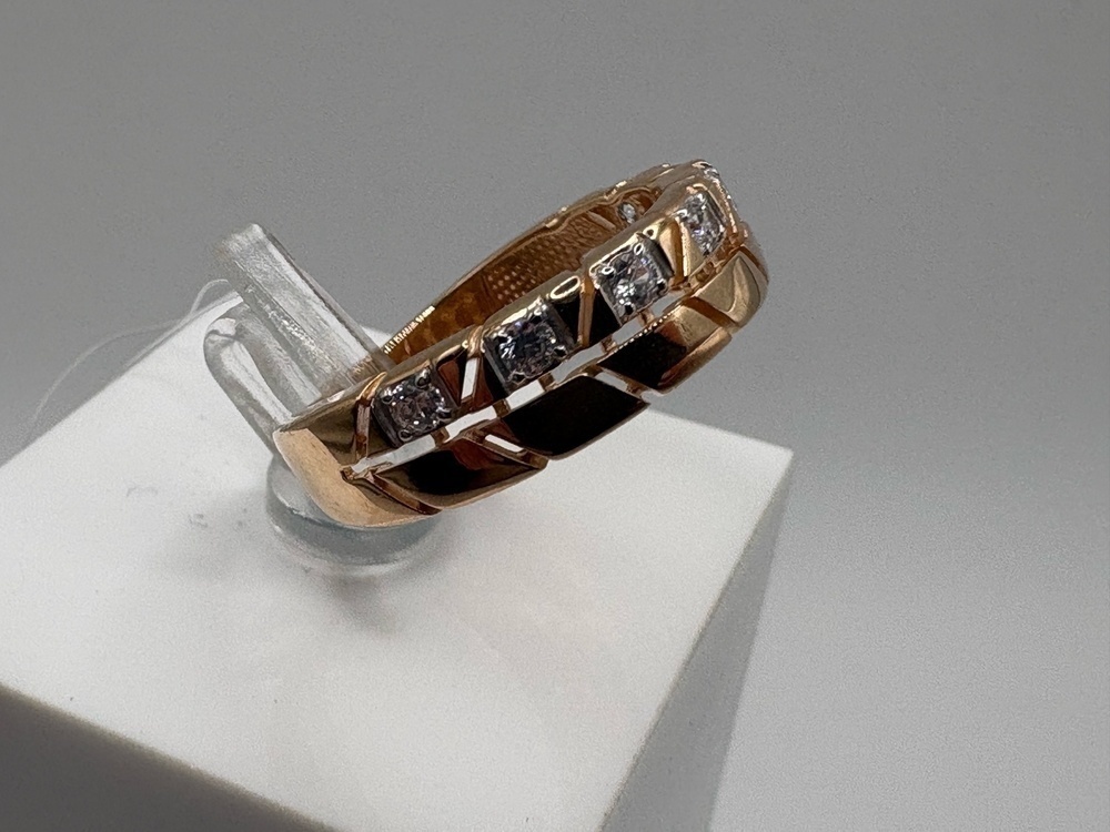 КОЛЬЦО С КАМНЯМИ (Au 585)