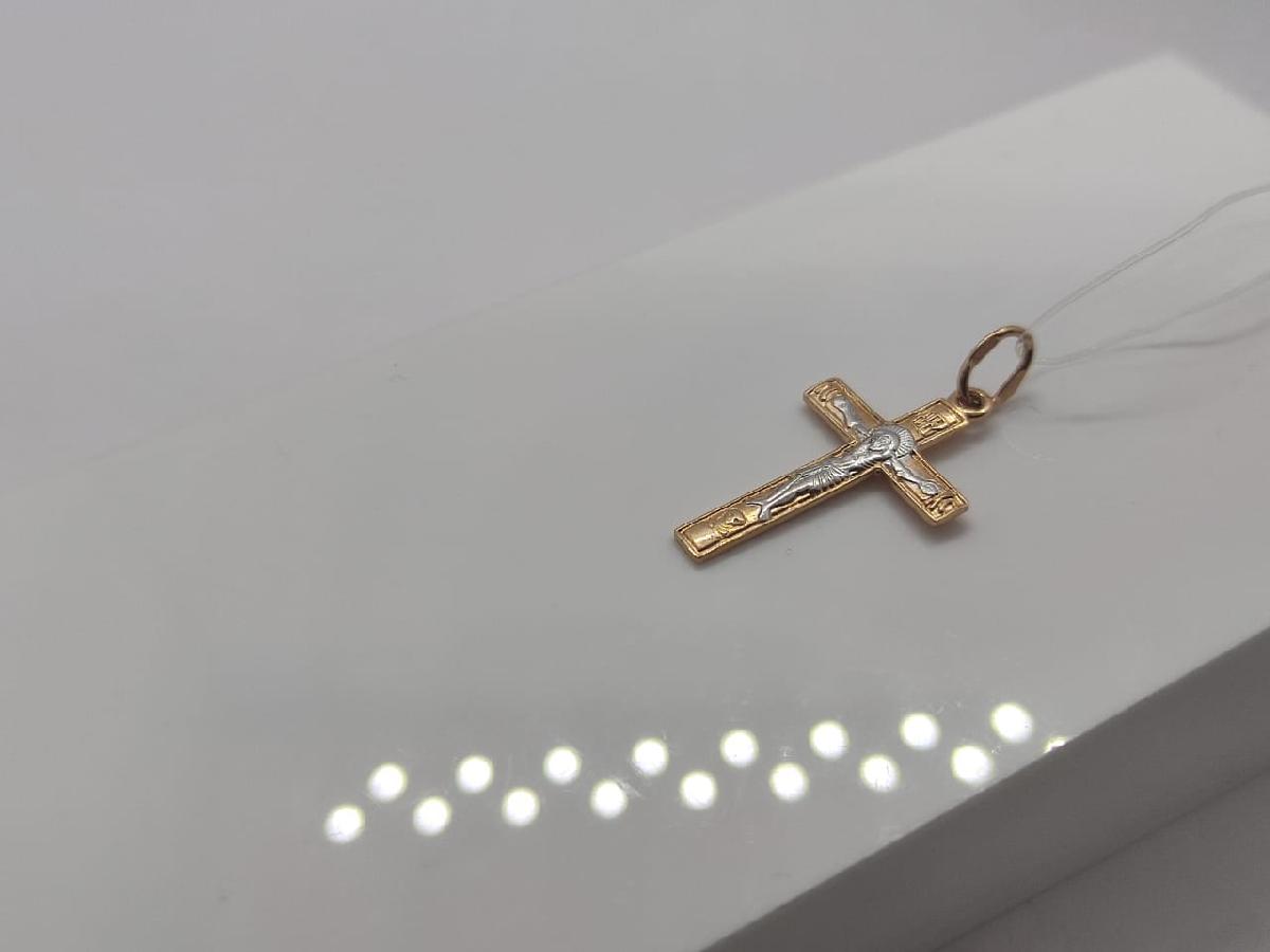 ПОДВЕСКА КРЕСТ без камня (Au 585)