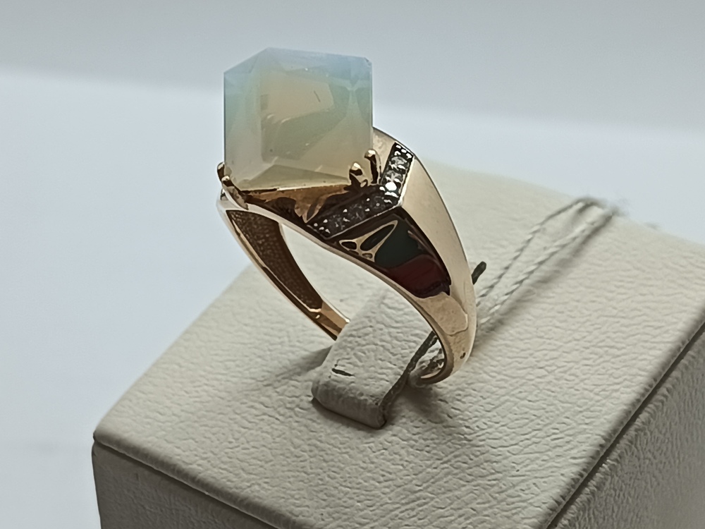 КОЛЬЦО С КАМНЯМИ (Au 585)