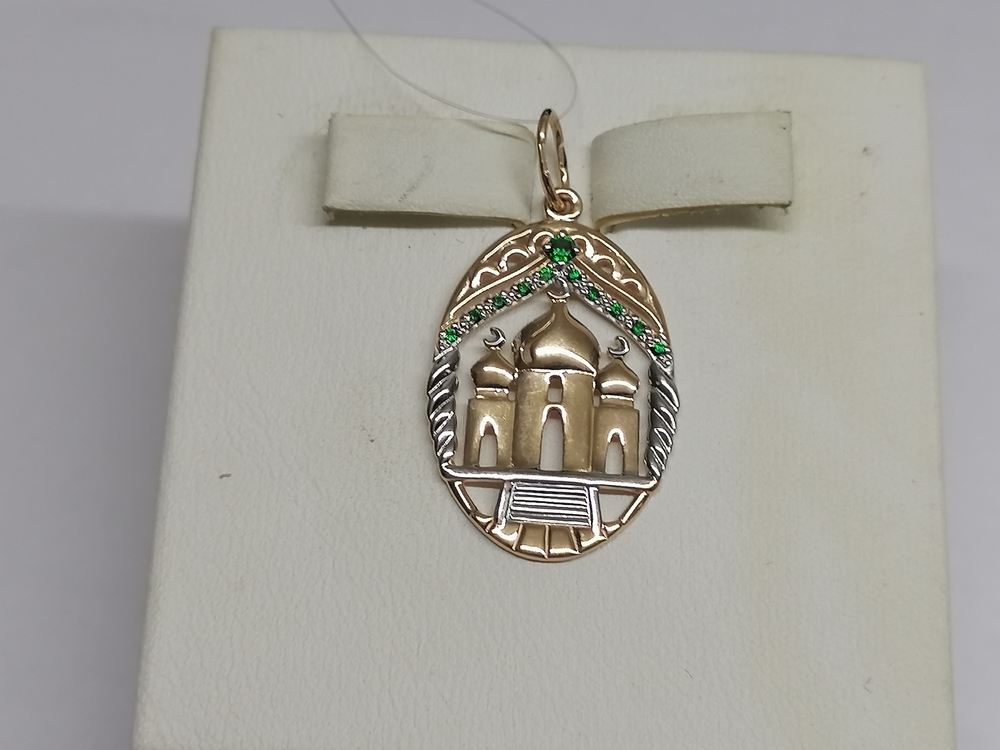 ПОДВЕСКА МЕЧЕТЬ с камнями (Au 585)
