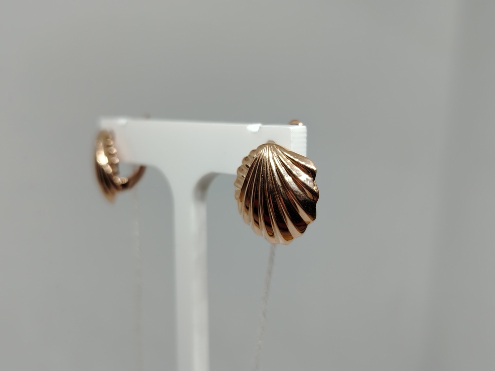 СБКМ585 СЕРЬГИ БЕЗ КАМНЯ (Au 585)