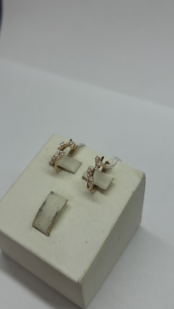 СКМИ585 СЕРЬГИ С КАМНЯМИ (Au 585)