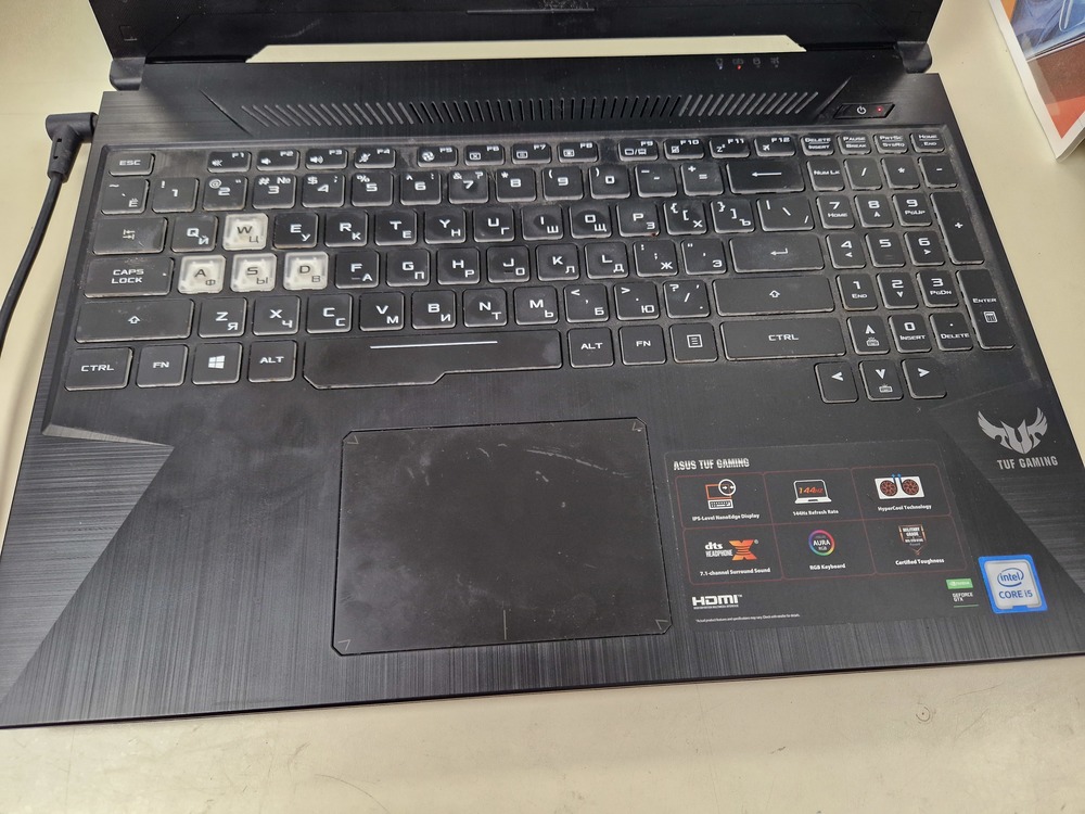 Ноутбук ASUS FX505G; Core i5-9300H, GeForce GTX 1650, 8 Гб, 512 GB, Нет