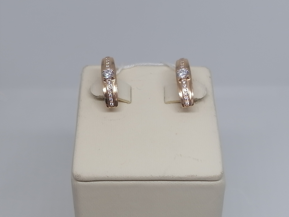 СКМИ585 СЕРЬГИ С КАМНЯМИ (Au 585)