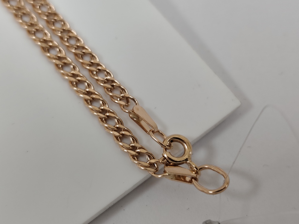 ЦЕПЬ ПУСТОТЕЛАЯ Ромб двойной (Au 585)