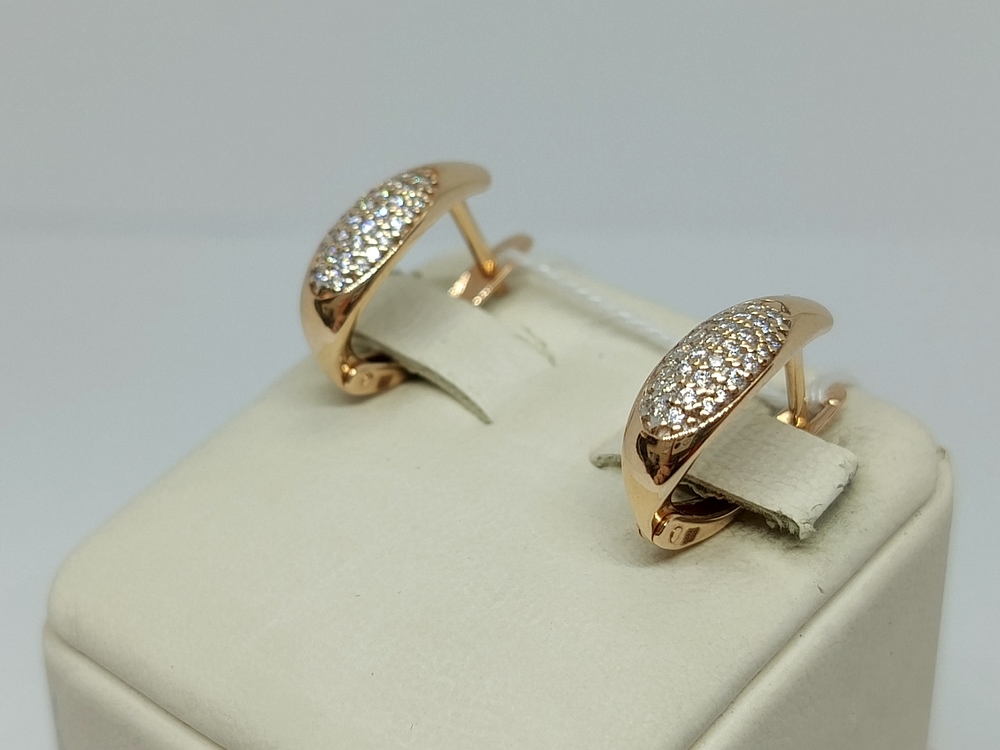 СКМИ585 СЕРЬГИ С КАМНЯМИ (Au 585)