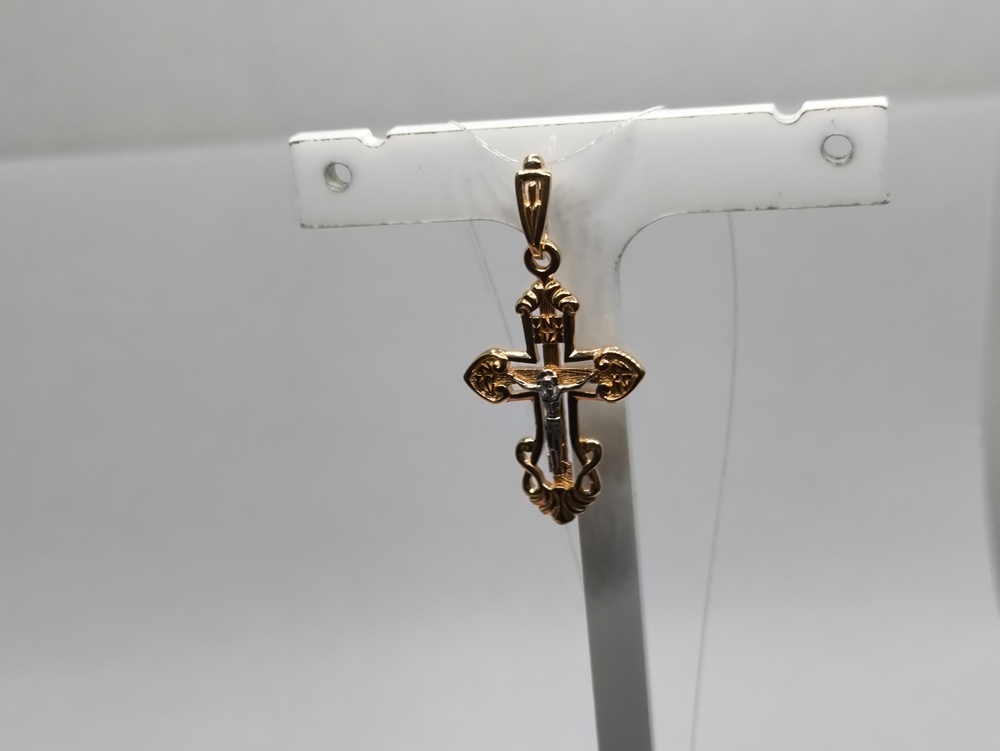 ПОДВЕСКА КРЕСТ без камня (Au 585)