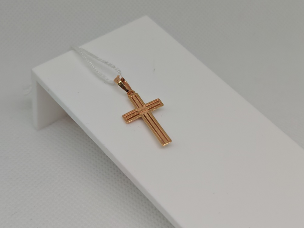 ПОДВЕСКА КРЕСТ БЕЗ КАМНЯ (Au 585)
