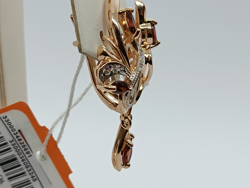 СКМИ585 СЕРЬГИ С КАМНЯМИ (Au 585)