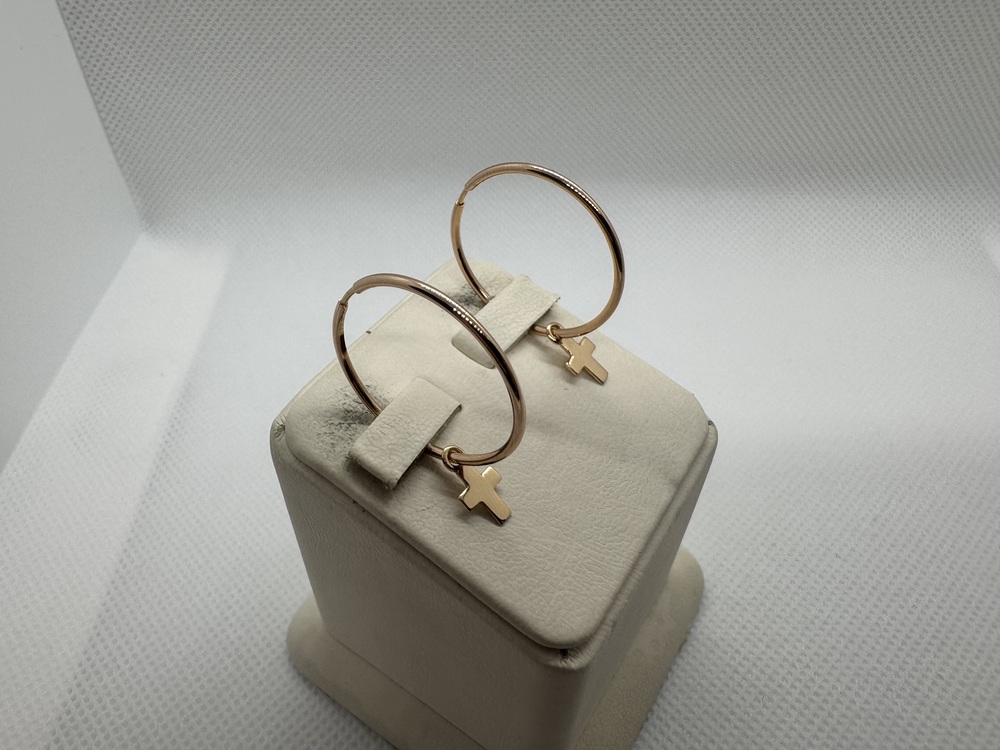 СКОН585 СЕРЬГИ КОНГО (Au 585)