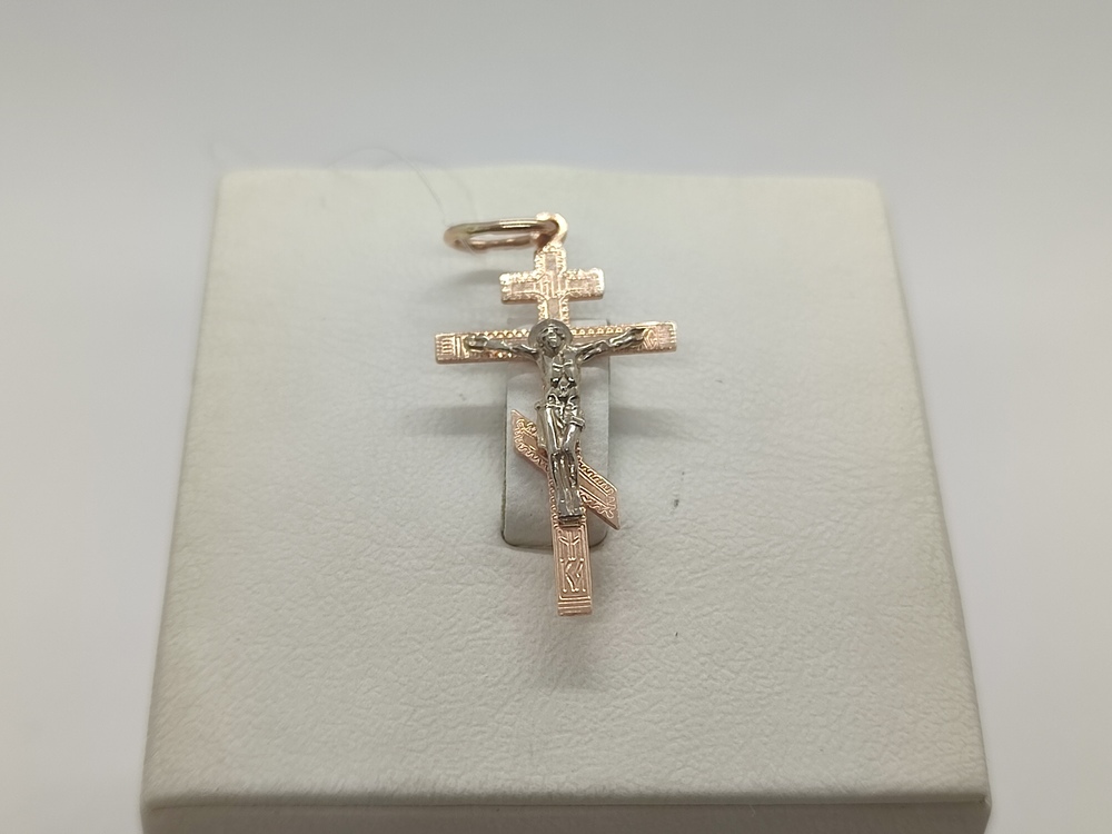 8012р ПОДВЕСКА КРЕСТ (Au 585)