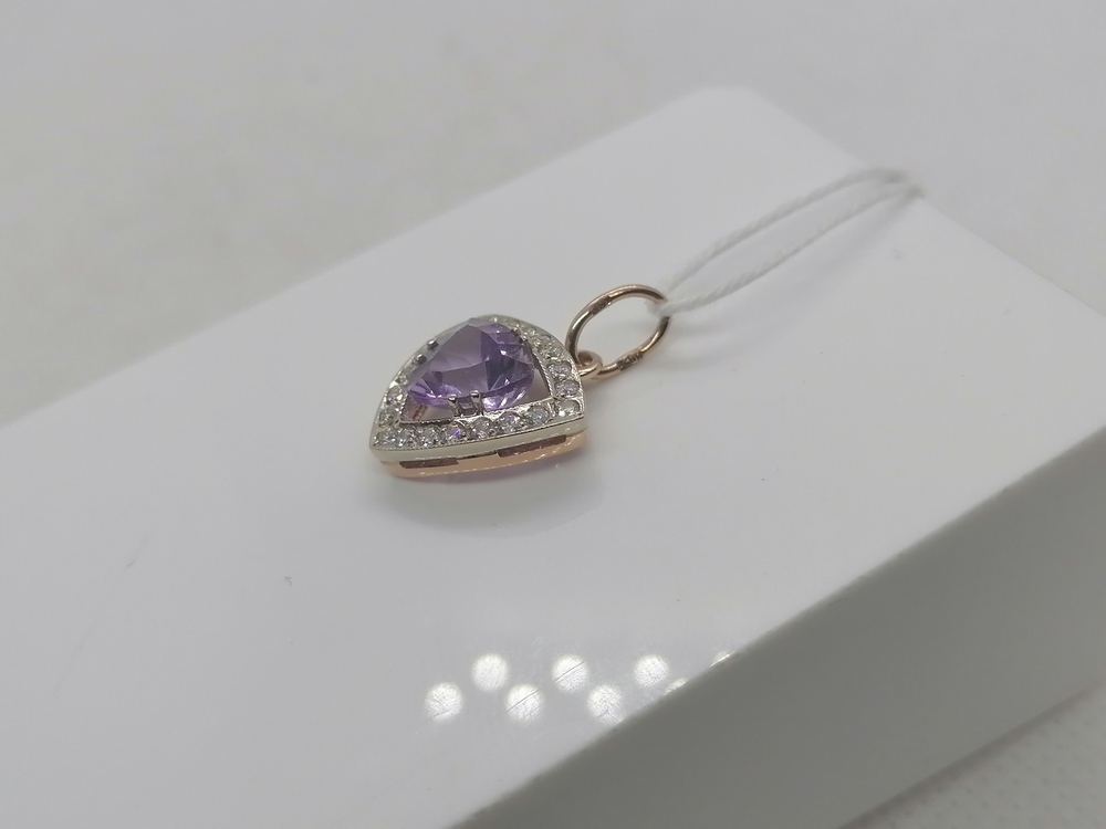 ПОДКМИ585 ПОДВЕСКА С КАМНЯМИ (Au 585)