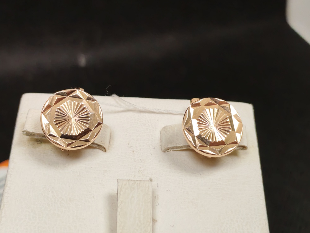 СБКМ585 СЕРЬГИ БЕЗ КАМНЯ (Au 585)