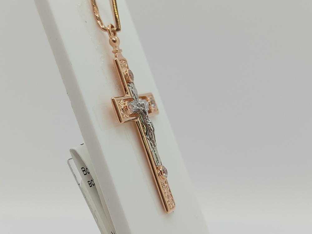 ПОДВЕСКА КРЕСТ без камня (Au 585)