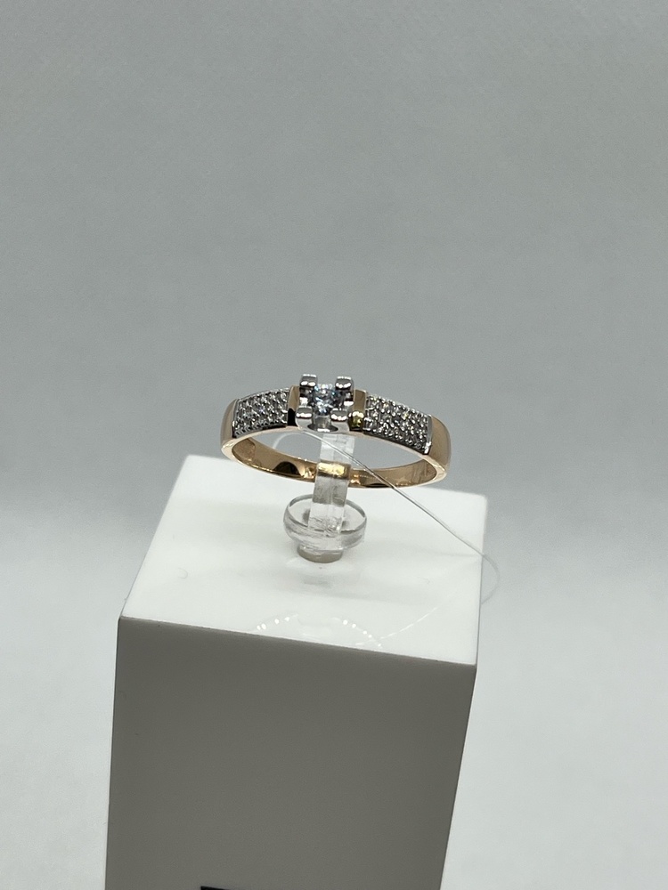 КОЛЬЦО С КАМНЯМИ (Au 585)