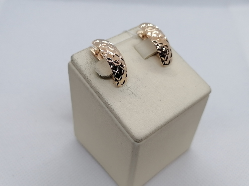 СБКМ585 СЕРЬГИ БЕЗ КАМНЯ (Au 585)