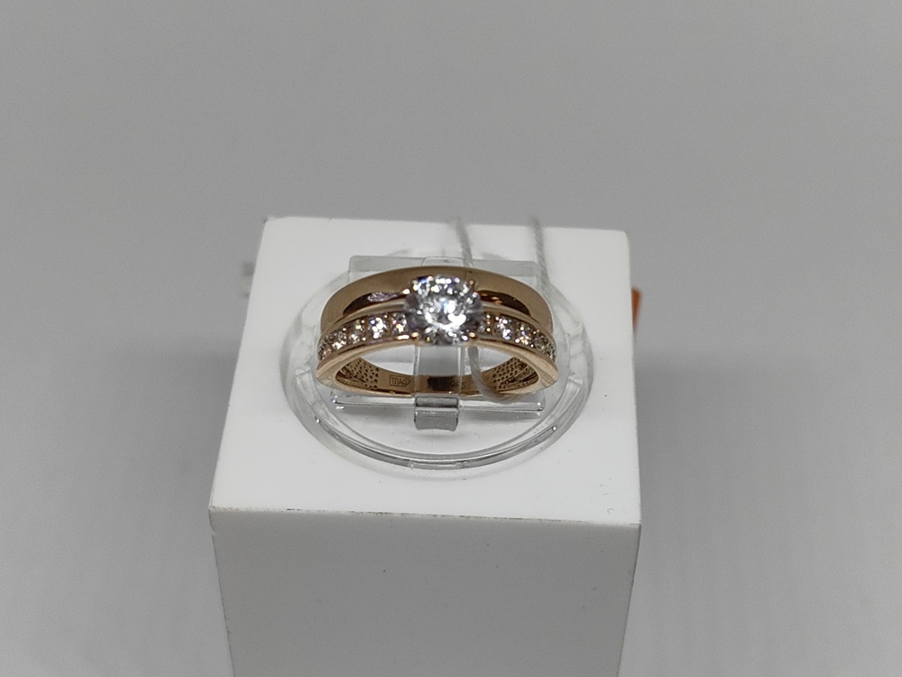 КОЛКМИ585 КОЛЬЦО С КАМНЯМИ (Au 585)