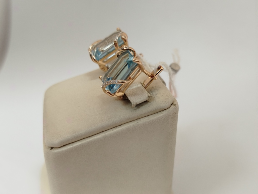 СКМИ585 СЕРЬГИ С КАМНЯМИ (Au 585)