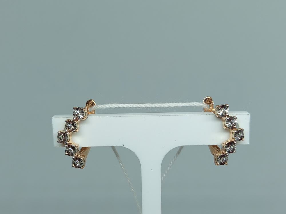 СКМИ585 СЕРЬГИ С КАМНЯМИ (Au 585)