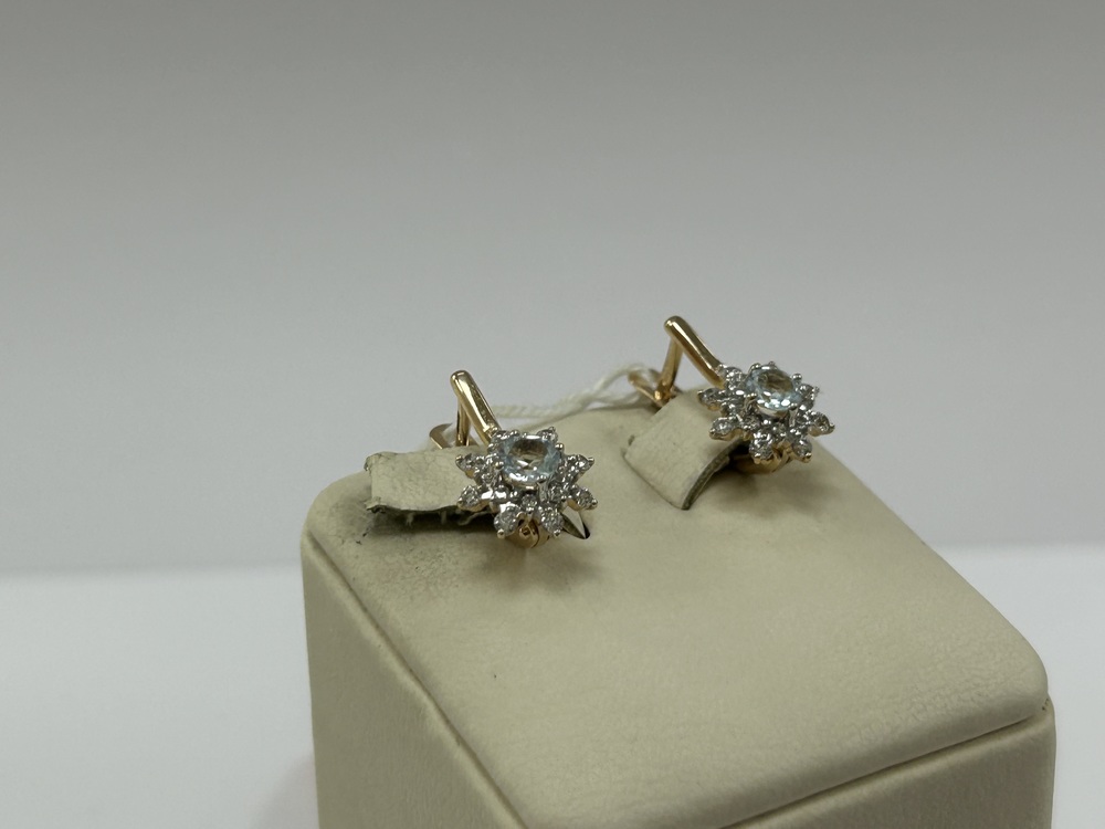 СКМИ585 СЕРЬГИ С КАМНЯМИ (Au 585)