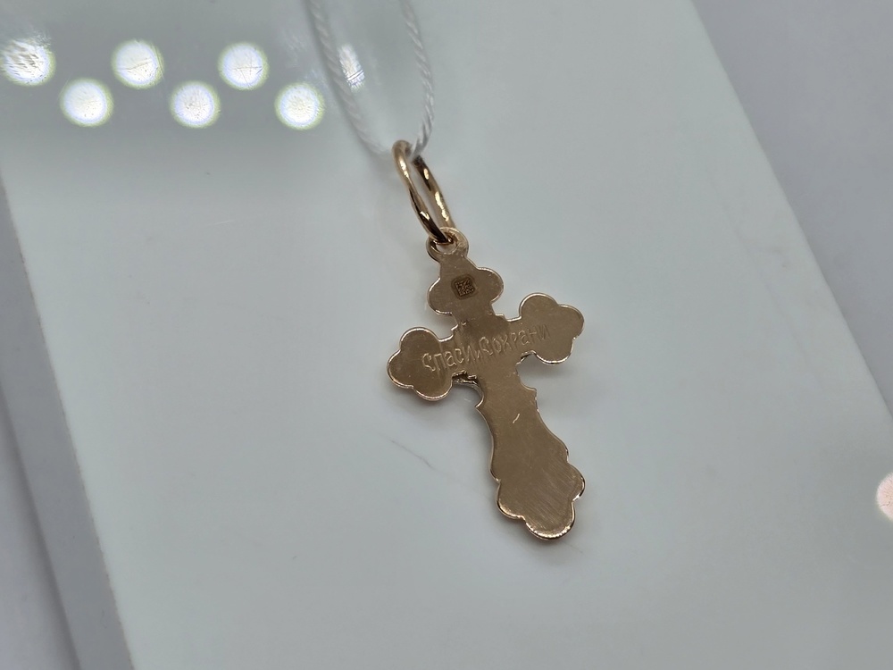 ПОДВЕСКА КРЕСТ БЕЗ КАМНЯ (Au 585)