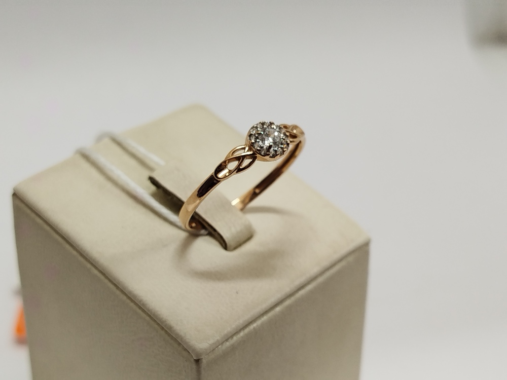 КОЛЬЦО С КАМНЯМИ (Au 585)