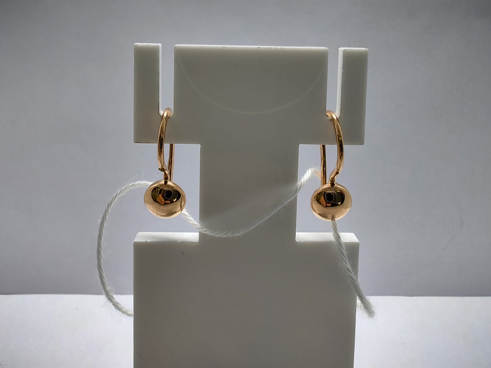 СБКМ585 СЕРЬГИ БЕЗ КАМНЯ (Au 585)