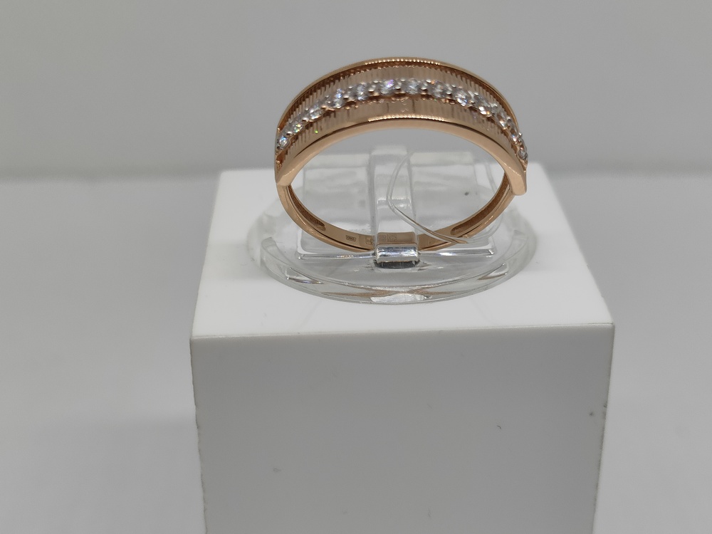 КОЛЬЦО С КАМНЯМИ (Au 585)