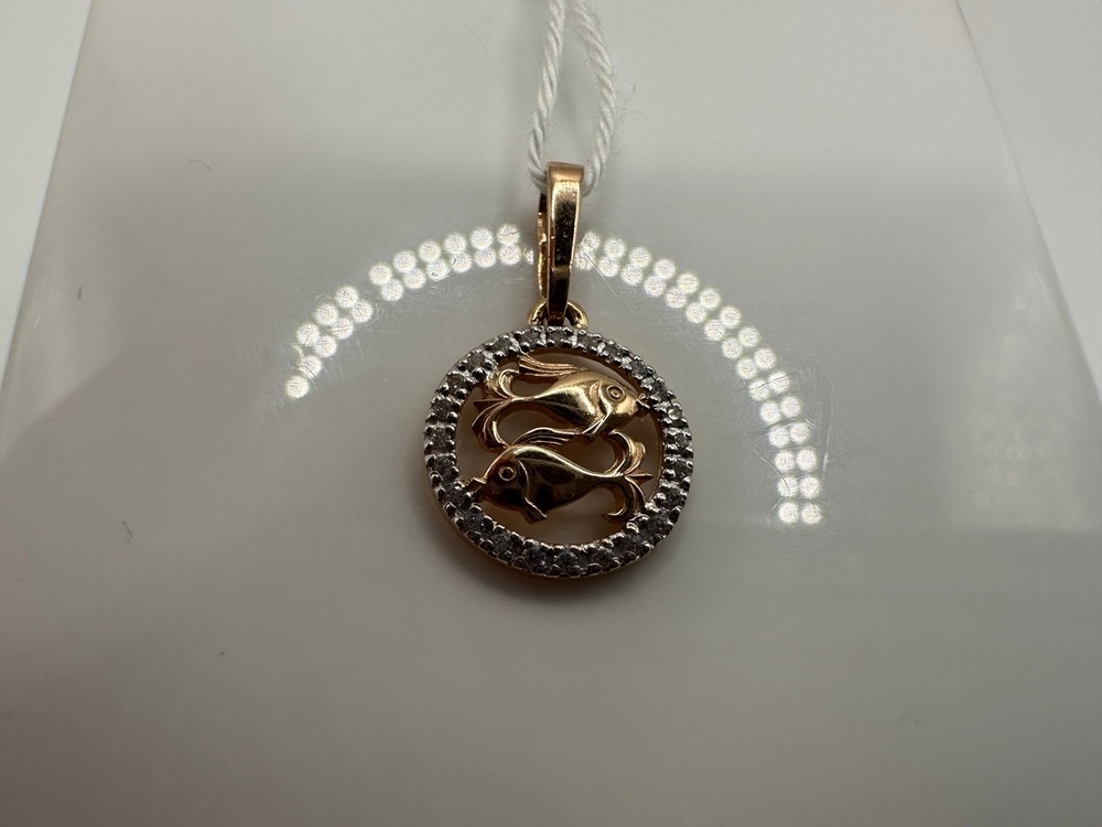 ПОДВЕСКА ЗНАК ЗОДИАКА РЫБЫ Au 585