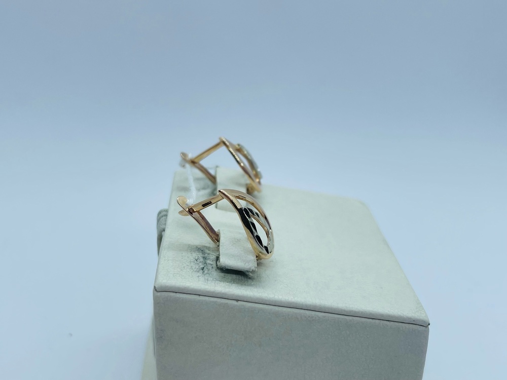 СБКМ585 СЕРЬГИ БЕЗ КАМНЯ (Au 585)