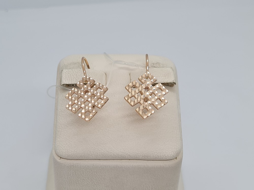 СЕРЬГИ ПЕТЕЛЬКА без камня (Au 585)