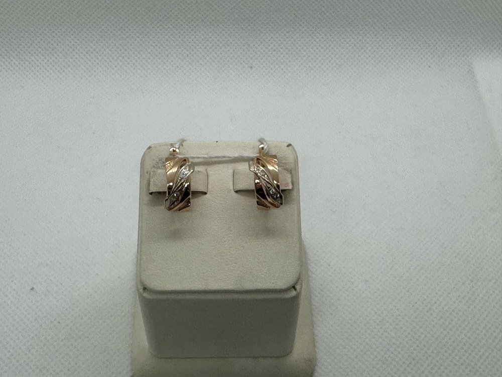 СКМИ585 СЕРЬГИ С КАМНЯМИ (Au 585)