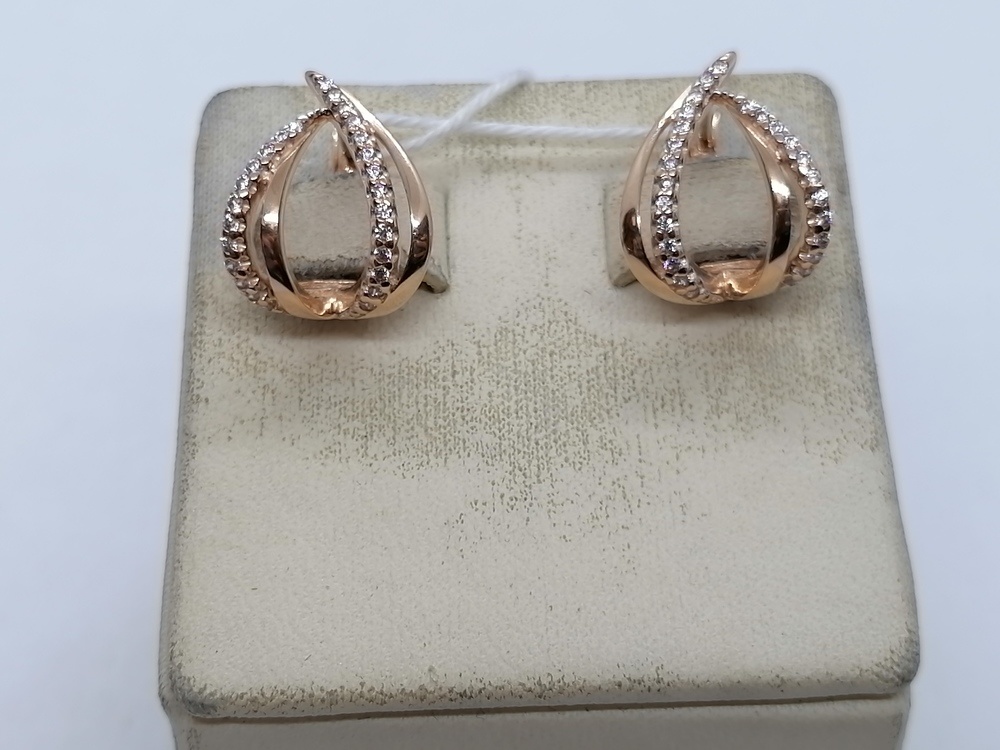 СКМИ585 СЕРЬГИ С КАМНЯМИ (Au 585)