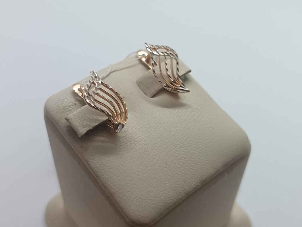 СБКМ585 СЕРЬГИ БЕЗ КАМНЯ (Au 585)