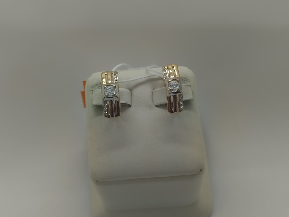 СКМИ585 СЕРЬГИ С КАМНЯМИ (Au 585)